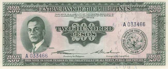 Philippinen 200 Pesos 1949 p140